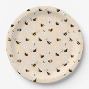 Bumblebee Baby Shower Paper Plate