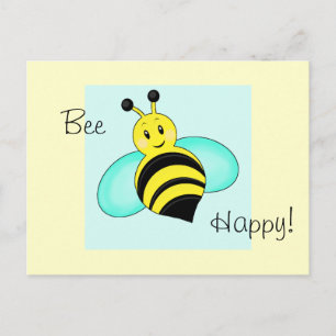 Bumblebee "Bee Happy" Postcard