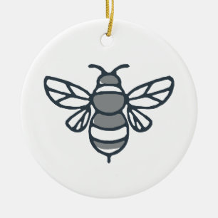 Bumblebee Bee Icon Ceramic Tree Decoration