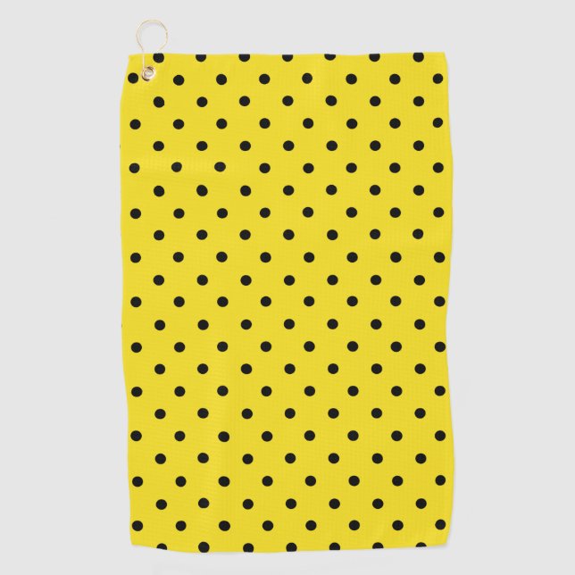 Bumblebee Black Spots Yellow Bumble Bee Animal Golf Towel (Front)