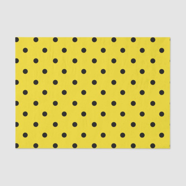Bumblebee Black Spots Yellow Cute Bumble Bee Tissue Paper (Front)
