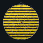 Bumblebee Black Yellow Horizontal Lines Bumble Bee Dartboard<br><div class="desc">If you want to show everyone how much you love bees, this fun and cute design with black and yellow horizontal stripes will make everyone notice. This is the ideal option for animal lovers! You will see how everyone will love the cute bumblebee aesthetic that this design has just by...</div>