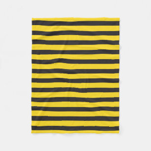 Bumblebee Black Yellow Horizontal Lines Bumble Bee Fleece Blanket