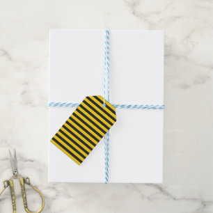 Bumblebee Black Yellow Horizontal Lines Bumble Bee Gift Tags