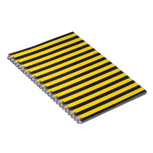 Bumblebee Black Yellow Horizontal Lines Bumble Bee Notebook