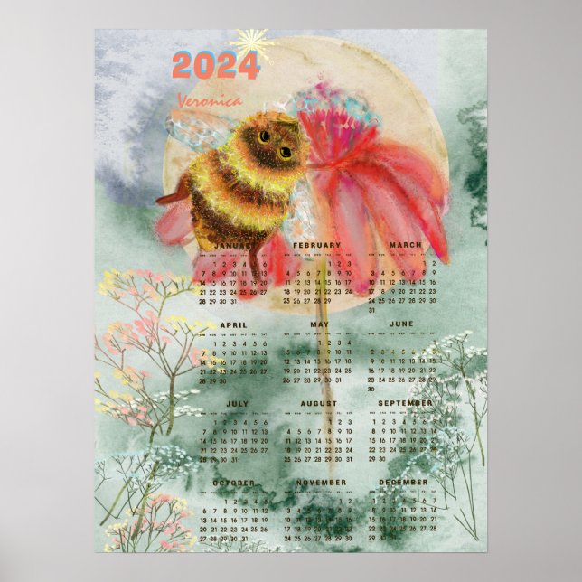 Bumblebee Callendar Larger Poster (Front)
