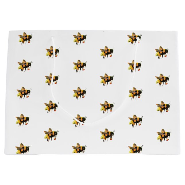 BumbleBee Carrying Pollen    Large Gift Bag (Front)