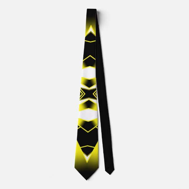 Bumblebee Colour Gradient Perspective Drawing Tie (Front)