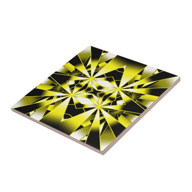 Bumblebee Colour Gradient Perspective Drawing Tile (Side)