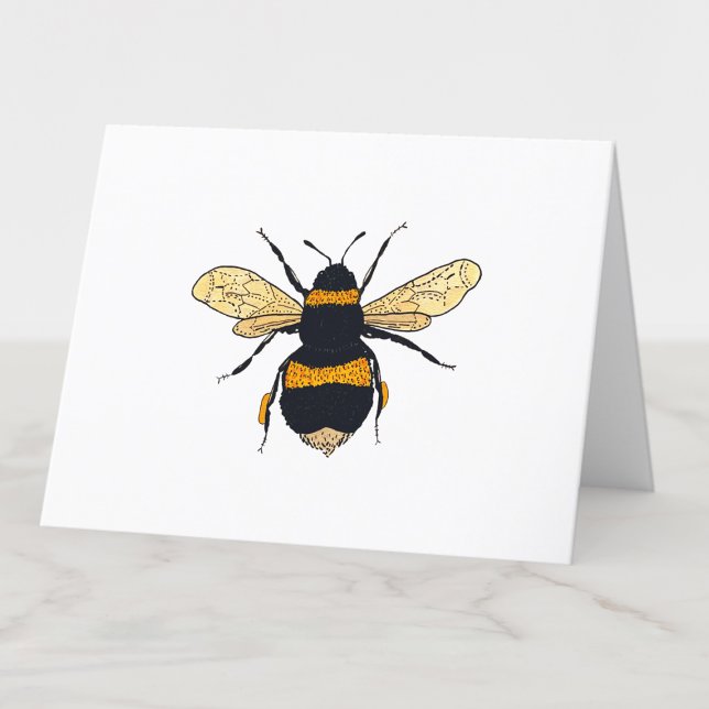 Bumblebee Drawing Blank Thank You Card (Creator Uploaded)