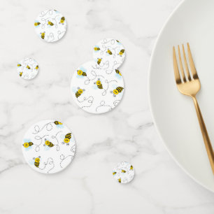 Bumblebee Flying Yellow Black Bumble Bee Confetti