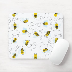 Bumblebee Flying Yellow Black Bumble Bee Mouse Mat