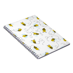 Bumblebee Flying Yellow Black Bumble Bee Notebook