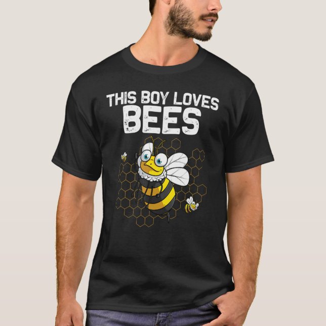 Bumblebee For Boys Kids Beekeeper Honey Bee T-Shirt (Front)