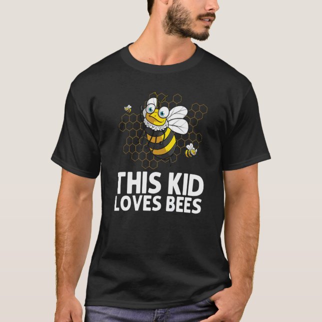 Bumblebee For Kids Boys Girls Apiarist Bee T-Shirt (Front)