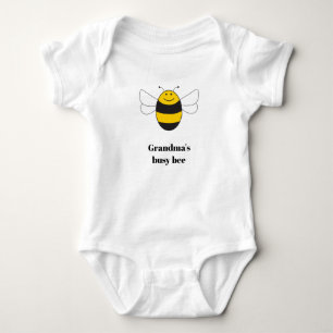 Bumblebee gift tee, grandma's busy bee baby bodysuit