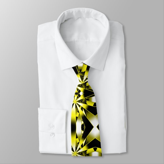 Bumblebee Gradient Colour Fill Perspective Drawing Tie (Tied)