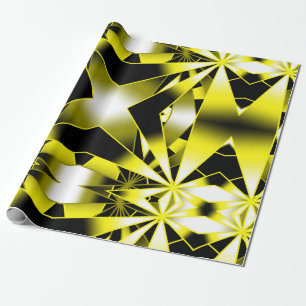 Bumblebee Gradient Colour Fill Perspective Drawing Wrapping Paper