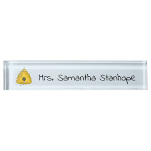 Bumblebee Hive with Buzzing Bees Personalised Nameplate