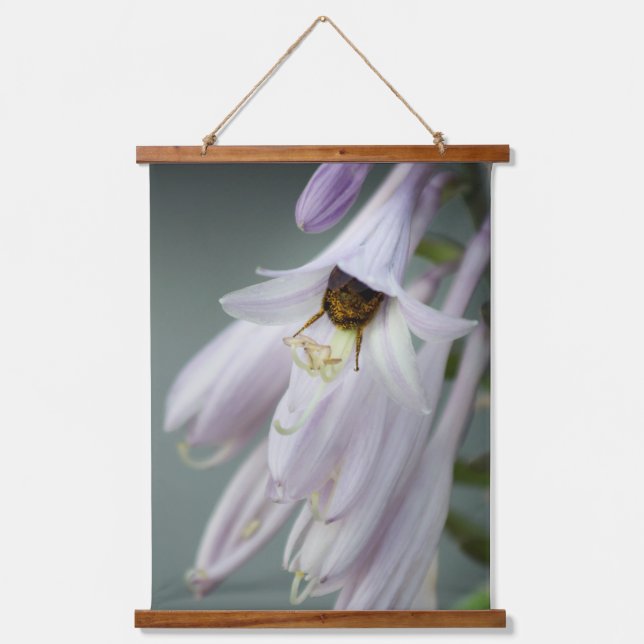Bumblebee in Hosta Hanging Tapestry (Front)