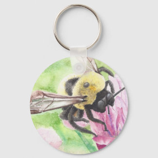 Bumblebee in the Flowers Key Ring