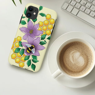Bumblebee Lavender Flowers Yellow iPhone 11 Case