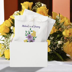 Bumblebee Lavender Flowers Yellow Favour Bags