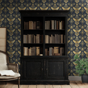 Bumblebee Motif With Blue Background Wallpaper