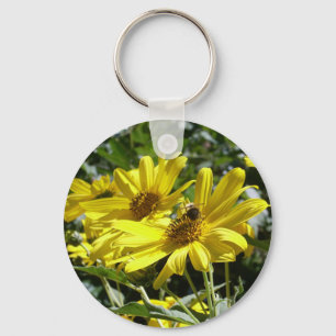 Bumblebee n sunflower key ring
