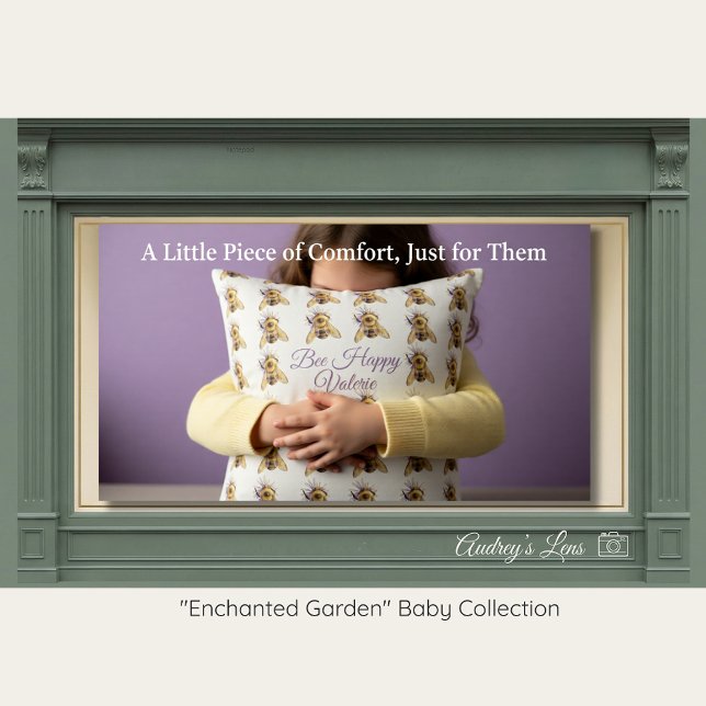 Bumblebee Nursery Pillow | Whimsical Garden (Creator Uploaded)