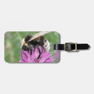 Bumblebee on a Thistle Custom Luggage Tag