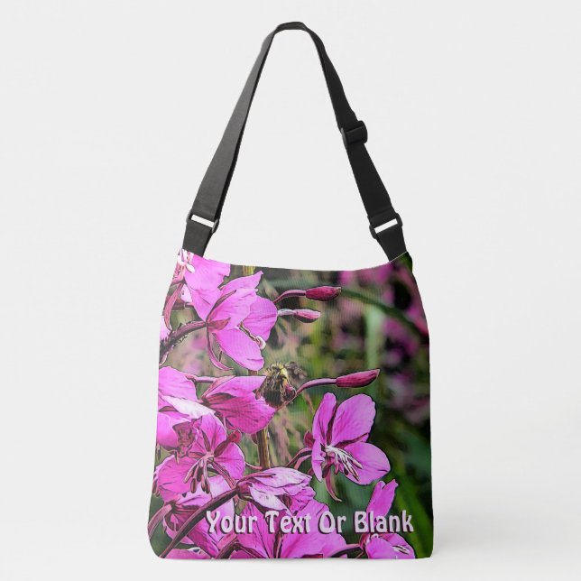 Bumblebee On Fireweed Crossbody Bag (Front)