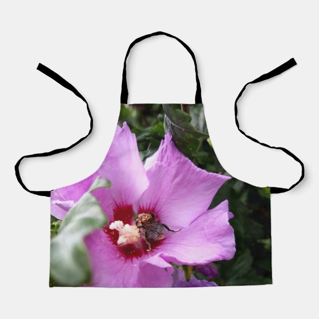 Bumblebee on Hibiscus Flower Apron (Front)