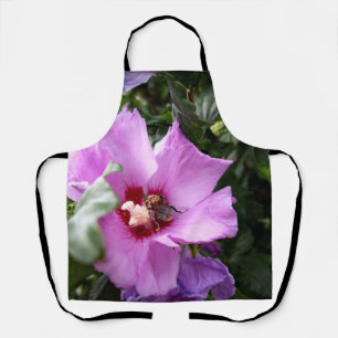 Bumblebee on Hibiscus Flower Apron