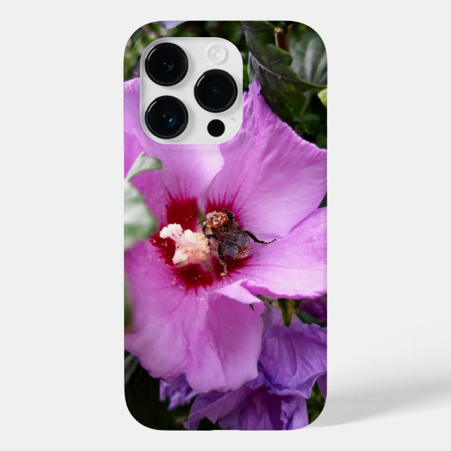 Bumblebee on Hibiscus Flower Case-Mate iPhone Case (Back)