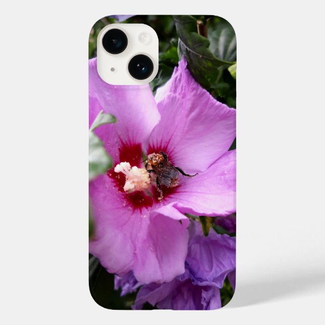 Bumblebee on Hibiscus Flower Case-Mate iPhone Case (Back)