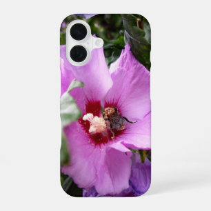 Bumblebee on Hibiscus Flower iPhone 16 Case