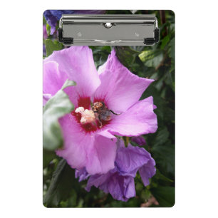 Bumblebee on Hibiscus Flower Mini Clipboard