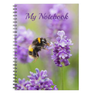 Bumblebee On Lavender  Notebook
