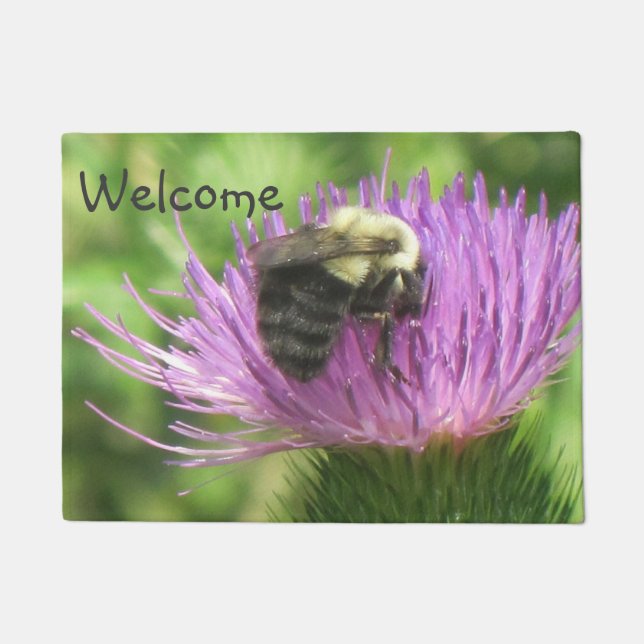 Bumblebee On Purple Thistle Doormat (Front)