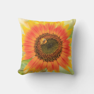 Bumblebee on sunflower, Community Garden Cushion