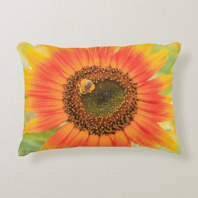 Bumblebee on sunflower, Community Garden Decorative Cushion (Front)
