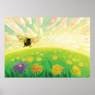 Bumblebee on the Horizon Poster