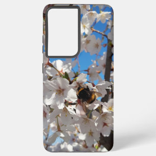 Bumblebee on wild cherry bloom samsung galaxy case