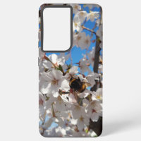 Bumblebee on wild cherry bloom
