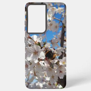 Bumblebee on wild cherry bloom samsung galaxy case