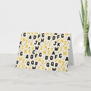 Bumblebee & Onyx Artisan Alphabet Card
