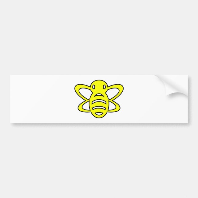 Bumblebee or Bumble Bee Honey Queen Wasp Yellow Bumper Sticker (Front)