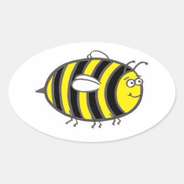 Bumblebee Oval Sticker (Front)