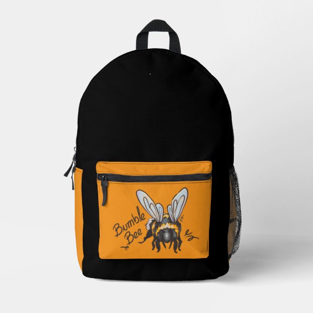 Bumblebee Printed Backpack (Front)